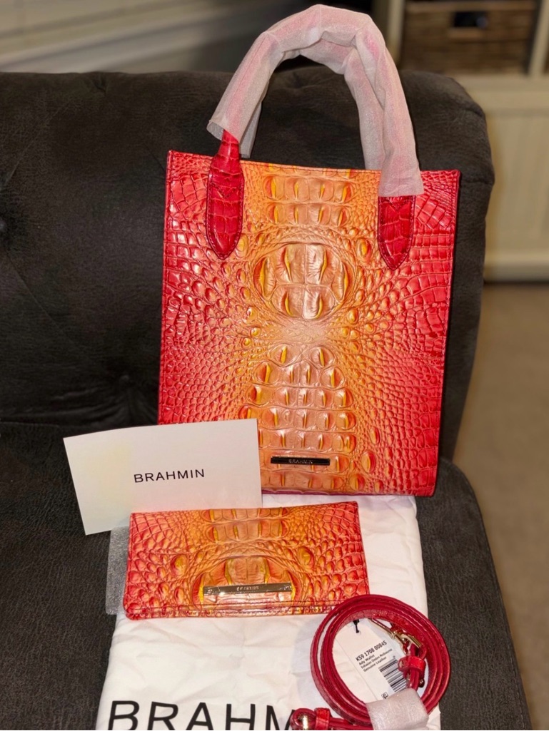 Brand New Brahmin Moira Purse And Ady Wallet Set